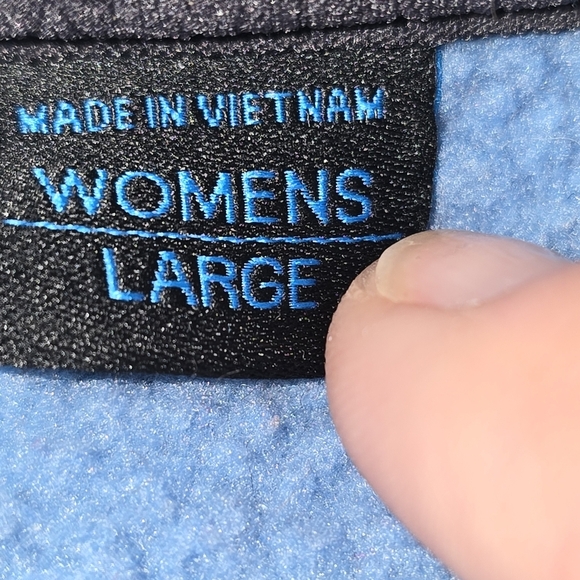 Women's Eastern Mountain Sports Light Blue Fleece Vest EUC Large - Picture 9 of 9